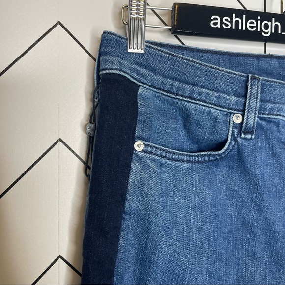 Rag & Bone | Mazie Side Stripe High Waisted Skinny Jeans Double Indigo Size 29 - Picture 5 of 13
